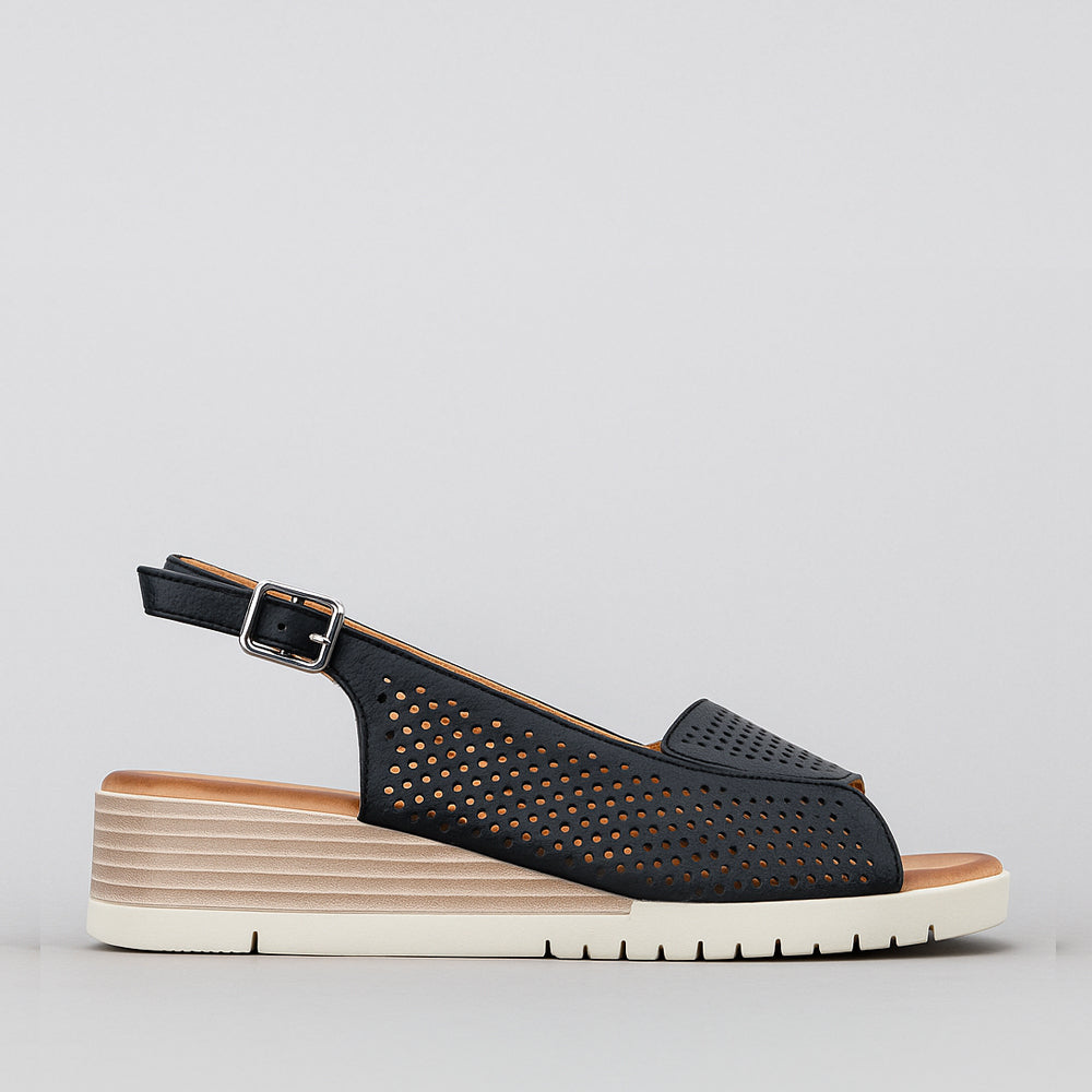LE SANSA TERINA BLACK Women Sandals - Zeke Collection NZ