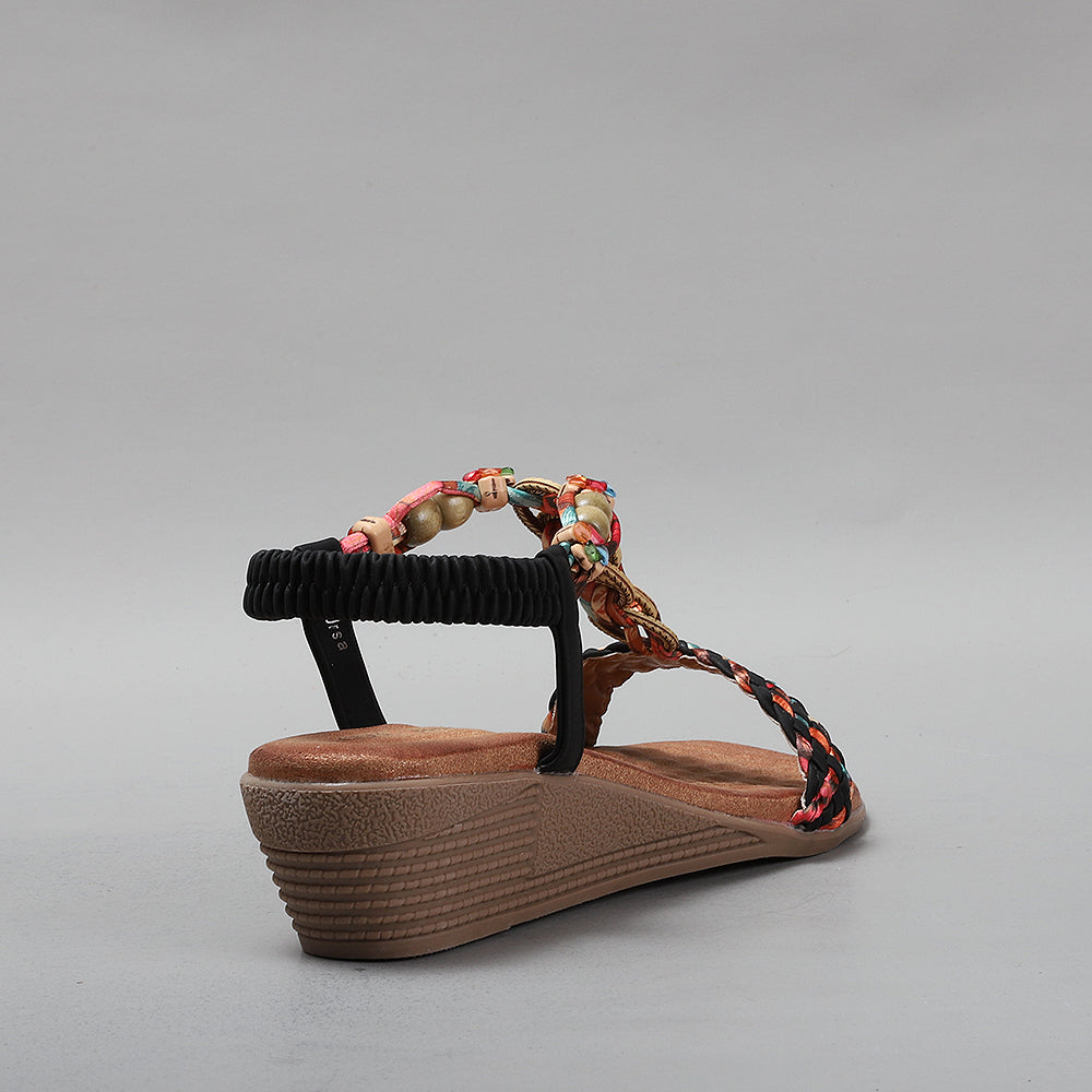 VS Treads Ursa Black sandals with rugged treaded sole and black outdoor design
