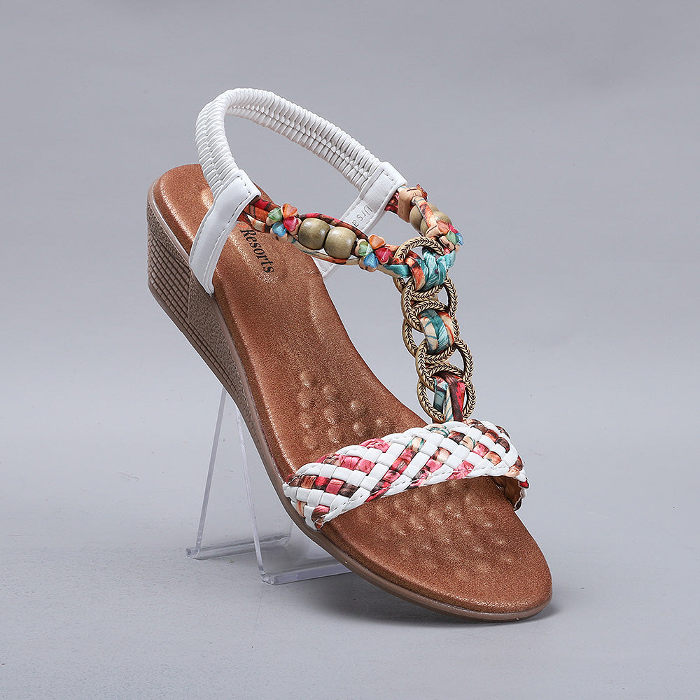 CC Resorts Ursa White sandals with white straps and cushioned soles, displayed on a neutral background.