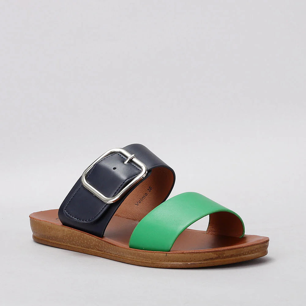 VS TREADS VELMA EMERALD NAVY Women Flats - Zeke Collection NZ