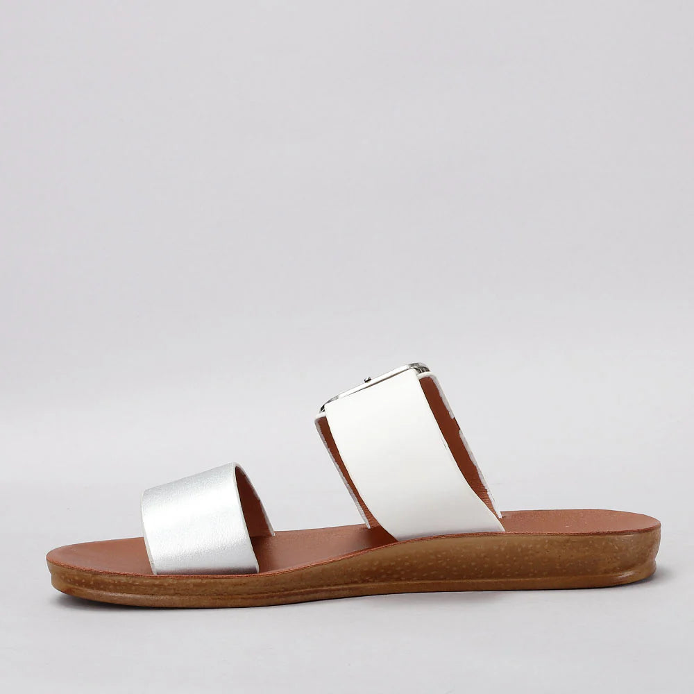 VS TREADS VELMA WHITE SILVER Women Flats - Zeke Collection NZ