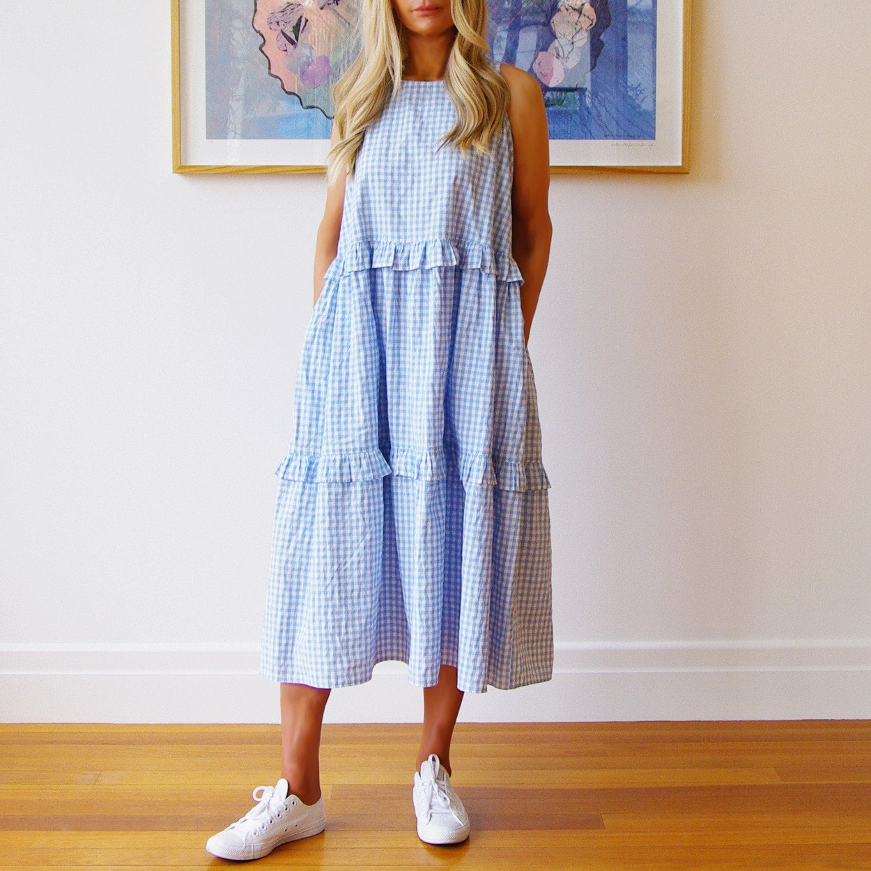 WHO'S CHARLIE ROSIE SLEEVLESS PALE BLUE Women Dresses &amp; Jumpsuits - Zeke Collection NZ