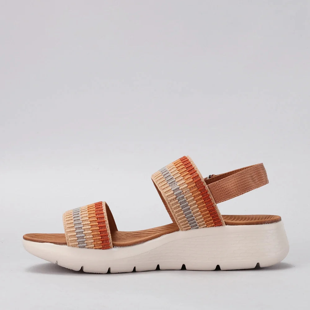 CC Resorts Welkin orange multi sandals featuring stylish straps and vibrant design, perfect for casual summer wear.