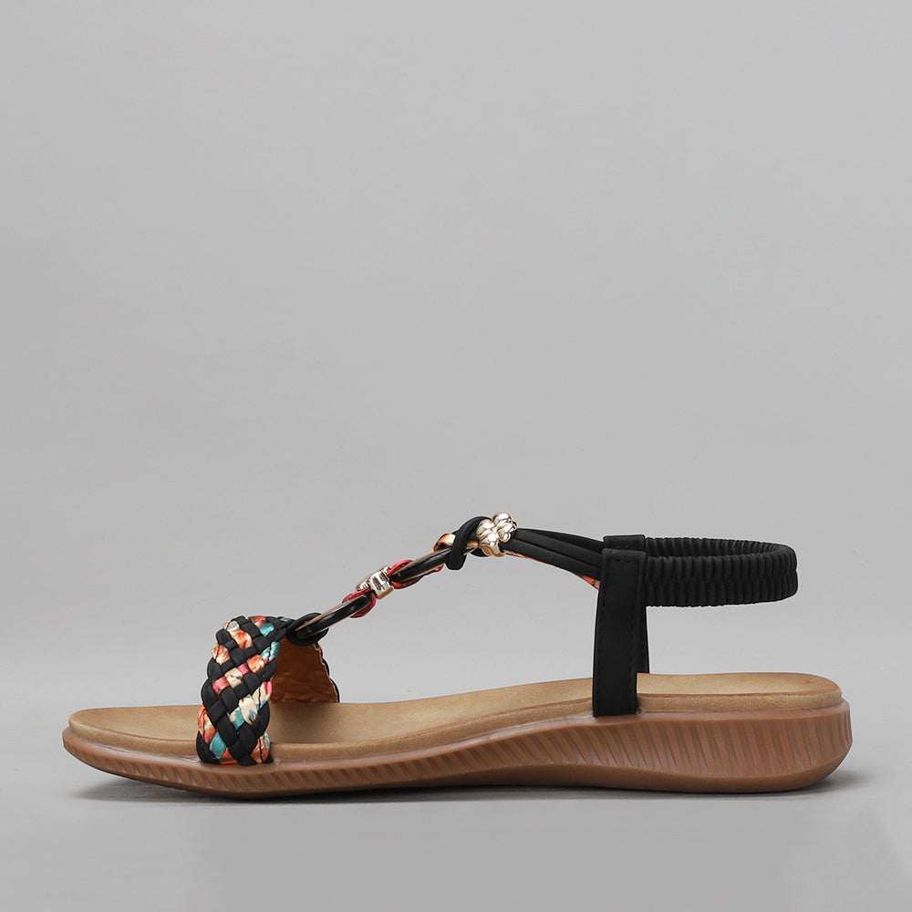 Black CC Resorts Xtra sandals with multi-strap design and open toe, showcasing comfortable and stylish footwear.