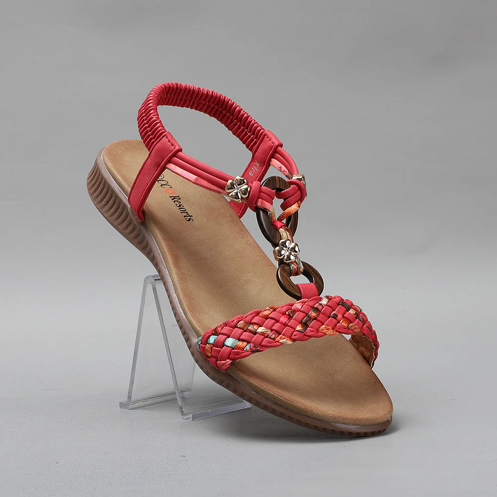 CC Resorts Xtra Red Multi sandals featuring vibrant red, pink, and orange straps with comfortable footbed and stylish design.