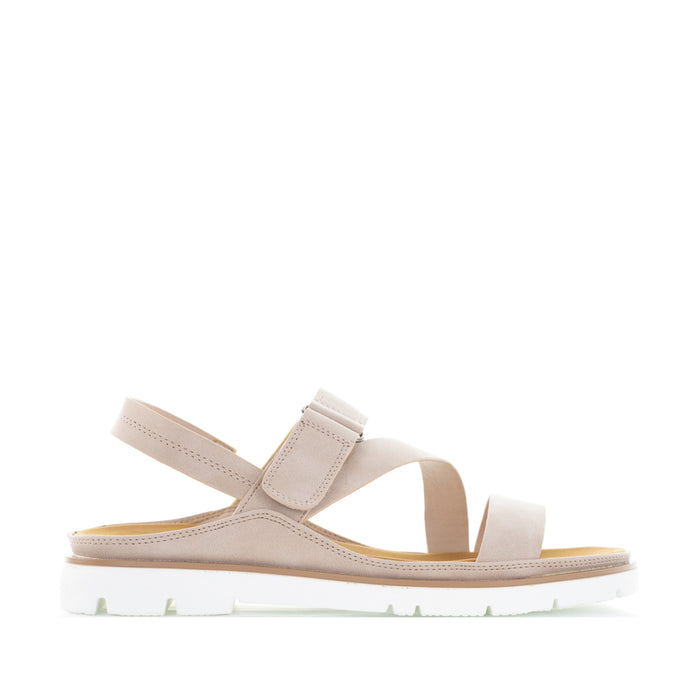 VS TREADS YARYNA blush sandals featuring open-toe design and ankle straps, perfect for casual summer wear.