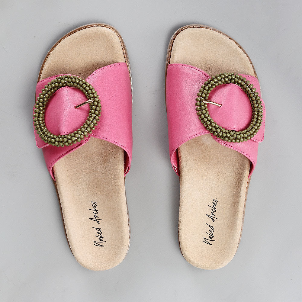 NAKED ARCHES ZOYA HAIR slip-on shoes pair shown from top view, featuring sleek design and comfortable fit.