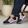 CC RESORTS JADA navy and baby pink casuals featuring a stylish design and comfortable fit, perfect for everyday wear.