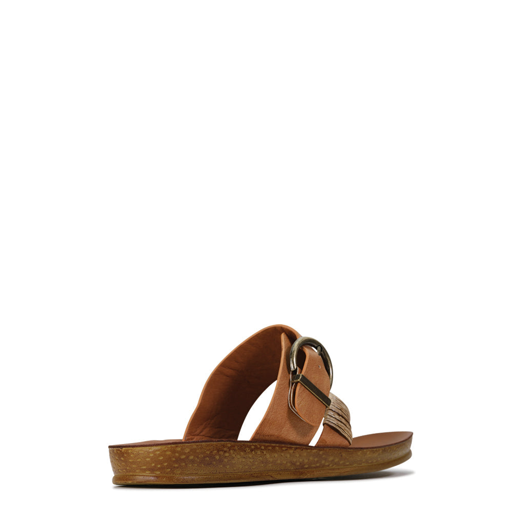 Back angle view of Los Cabos Bria Branday slip-on shoes showcasing their stylish design and comfortable fit.