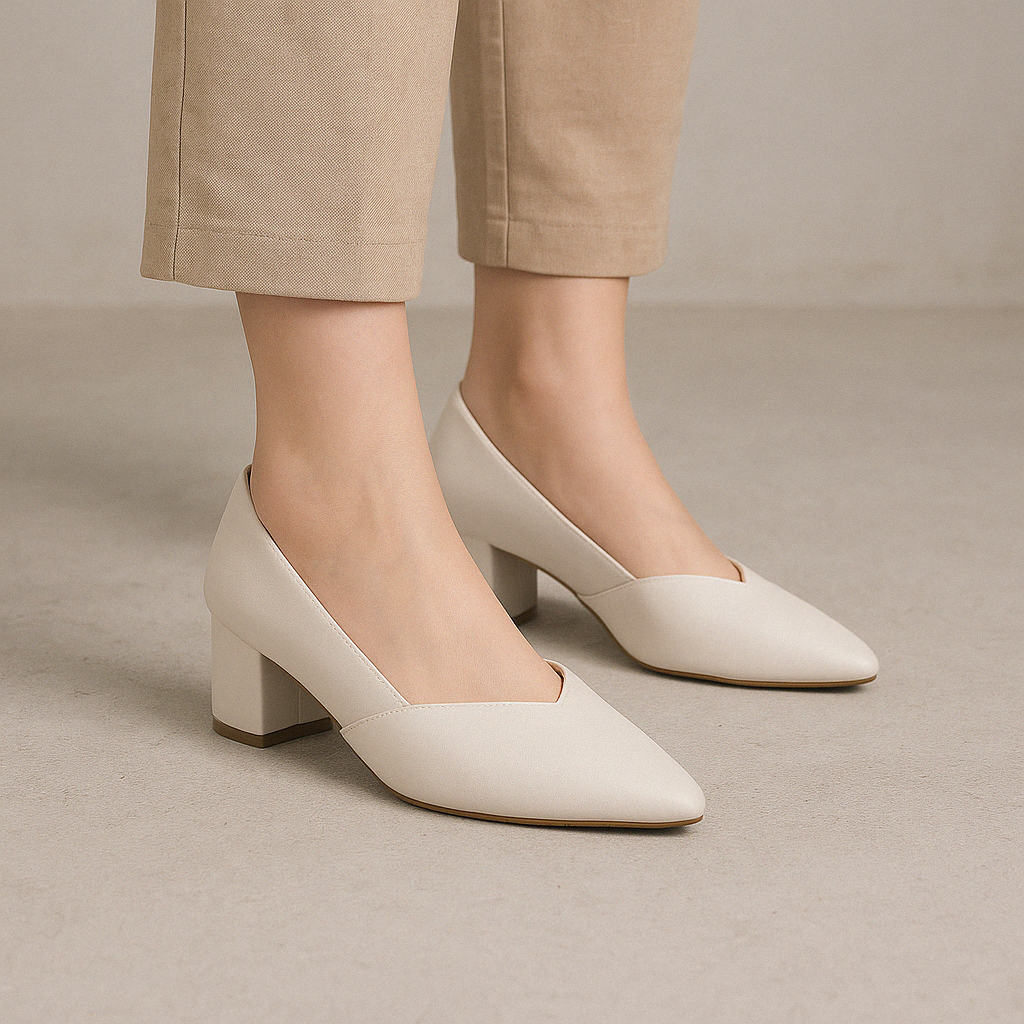 Le Sansa Carly Nude heels featuring sleek, nude-colored high heels with pointed toes and elegant design.