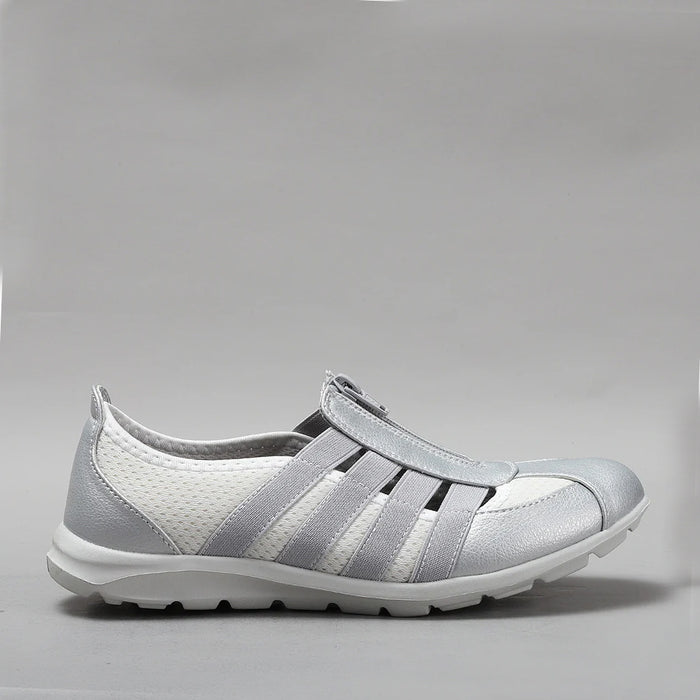 CC Resorts Christine white silver casuals featuring a sleek design and metallic accents, perfect for everyday wear.