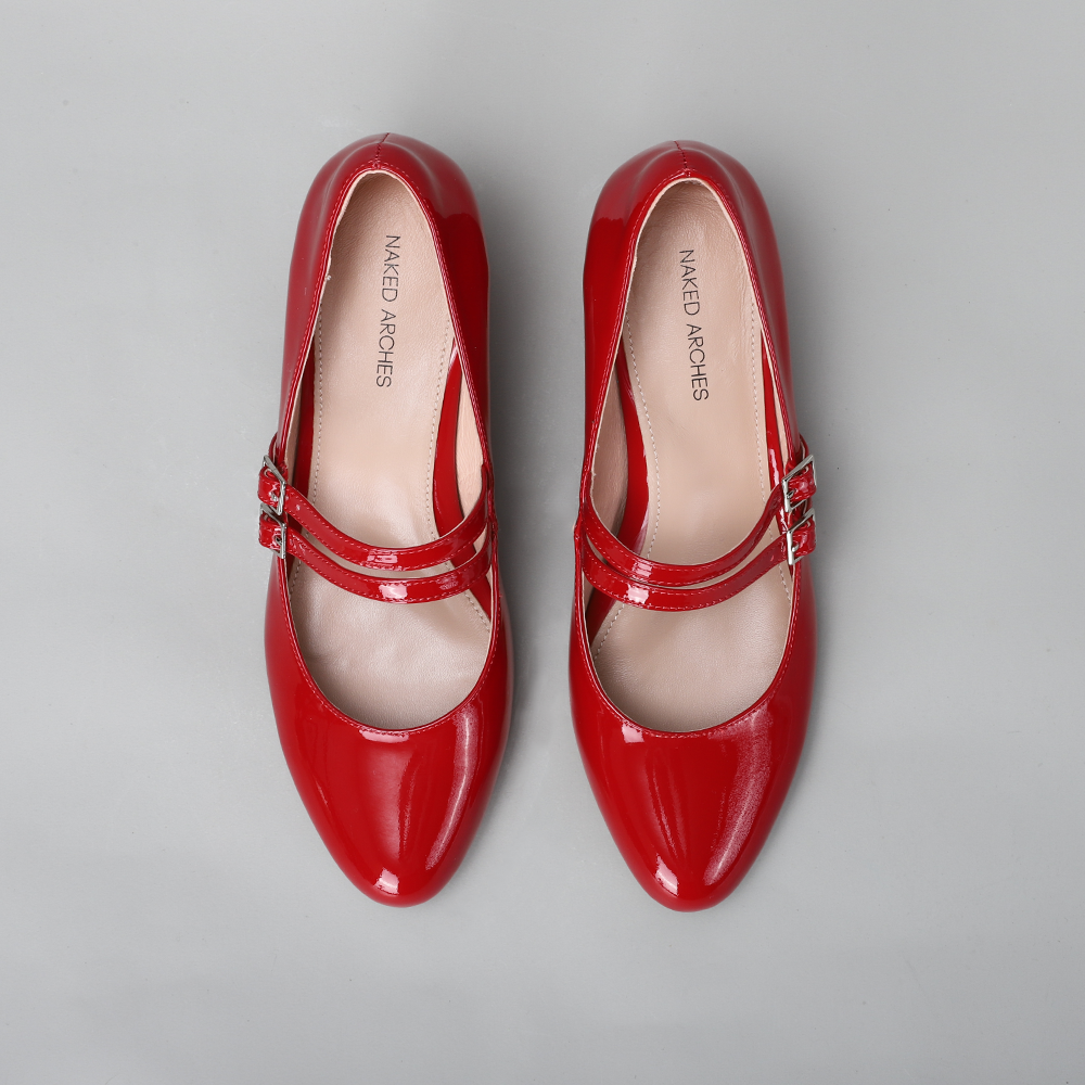 NAKED ARCHES CIDER RED PATENT - Zeke Collection