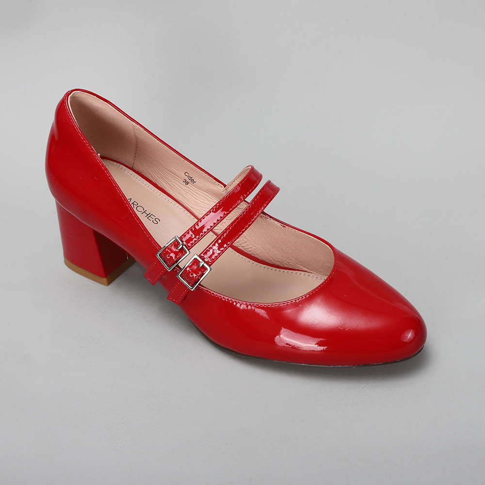 NAKED ARCHES CIDER RED PATENT - Zeke Collection