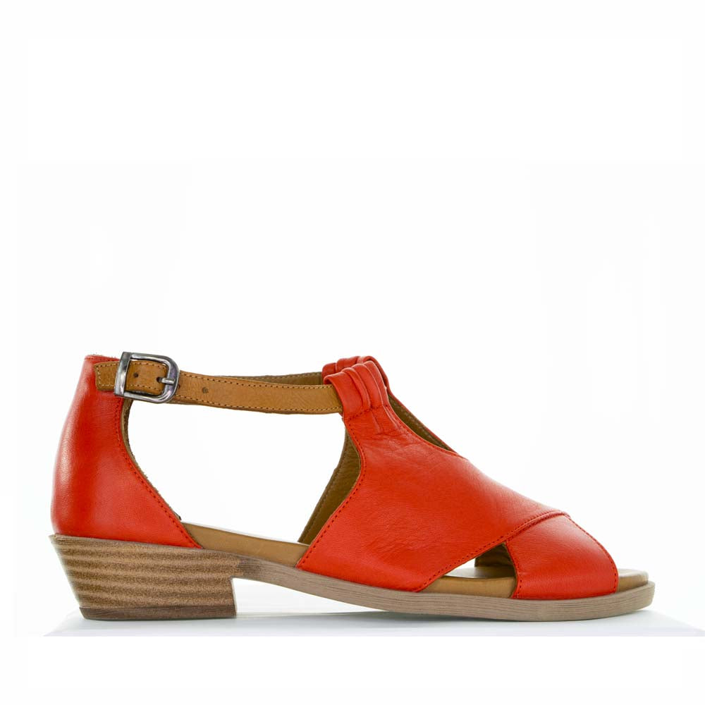 LESANSA DIGBY RED TAN Women Sandals - Zeke Collection NZ