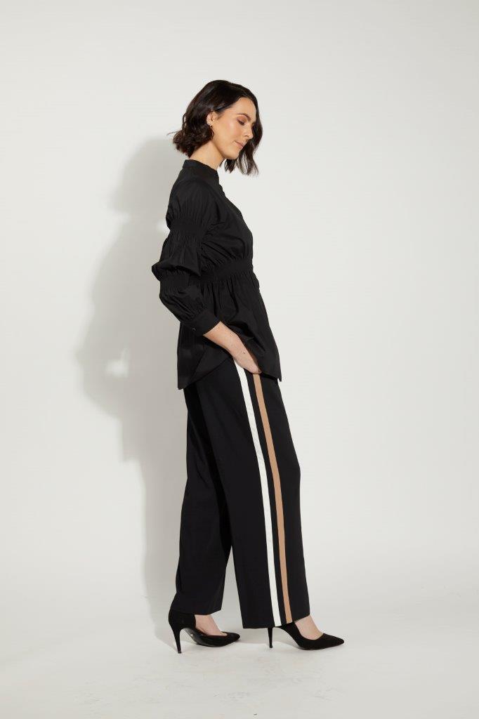DRAMA THE LABEL FORDE PANT BLACK TAN/CREAM Women Pants & Trousers - Zeke Collection NZ