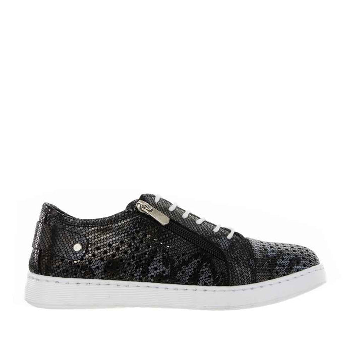Black CABELLO EG17 sneakers with charcoal accents, stylish low-top design, and comfortable laces.