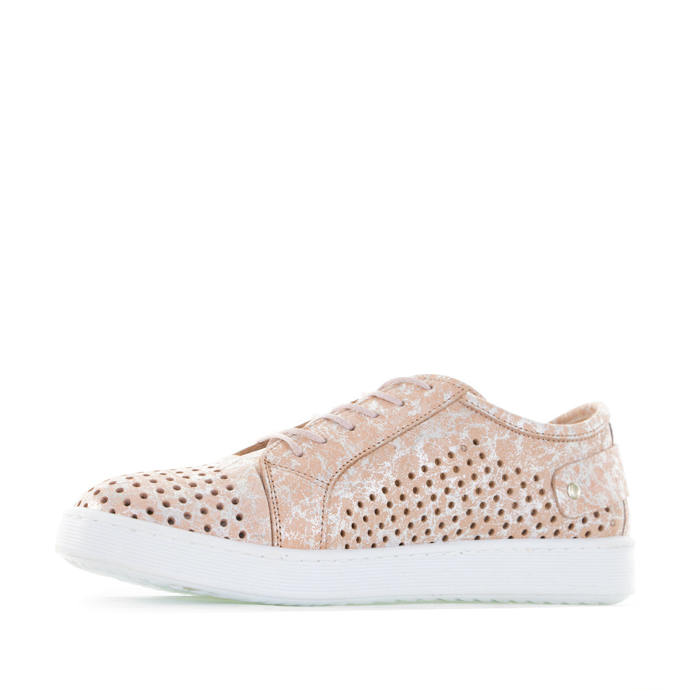 Cabello EG17 Powder Print sneakers with stylish patterned design, featuring white and pastel colors on a casual footwear style.