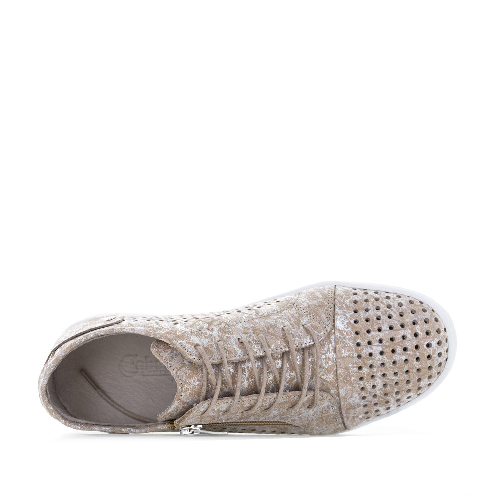 Cabello EG17 taupe print sneakers with stylish design and comfortable fit, featuring a trendy printed pattern on the upper.
