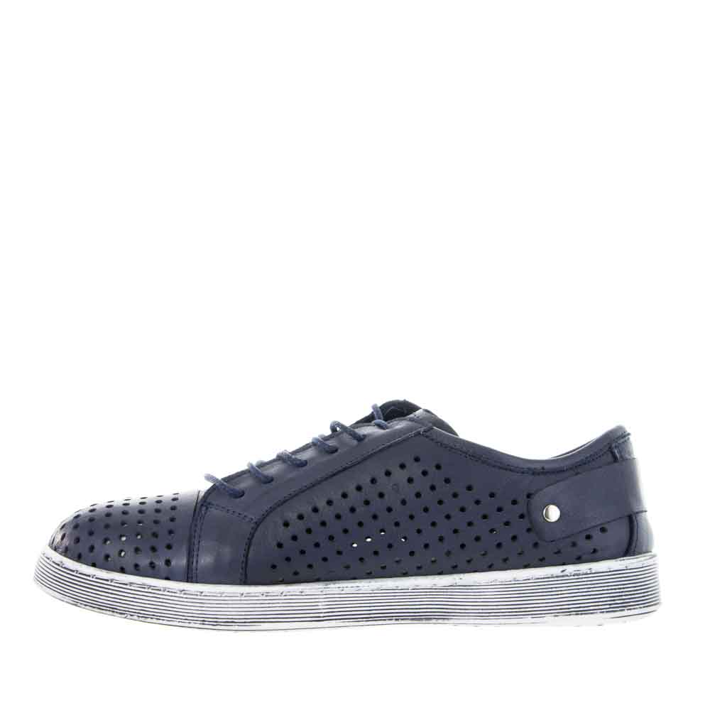 Cabello EG17 Navy sneakers with white soles and laces, casual athletic shoes for men or women, stylish and comfortable footwear.