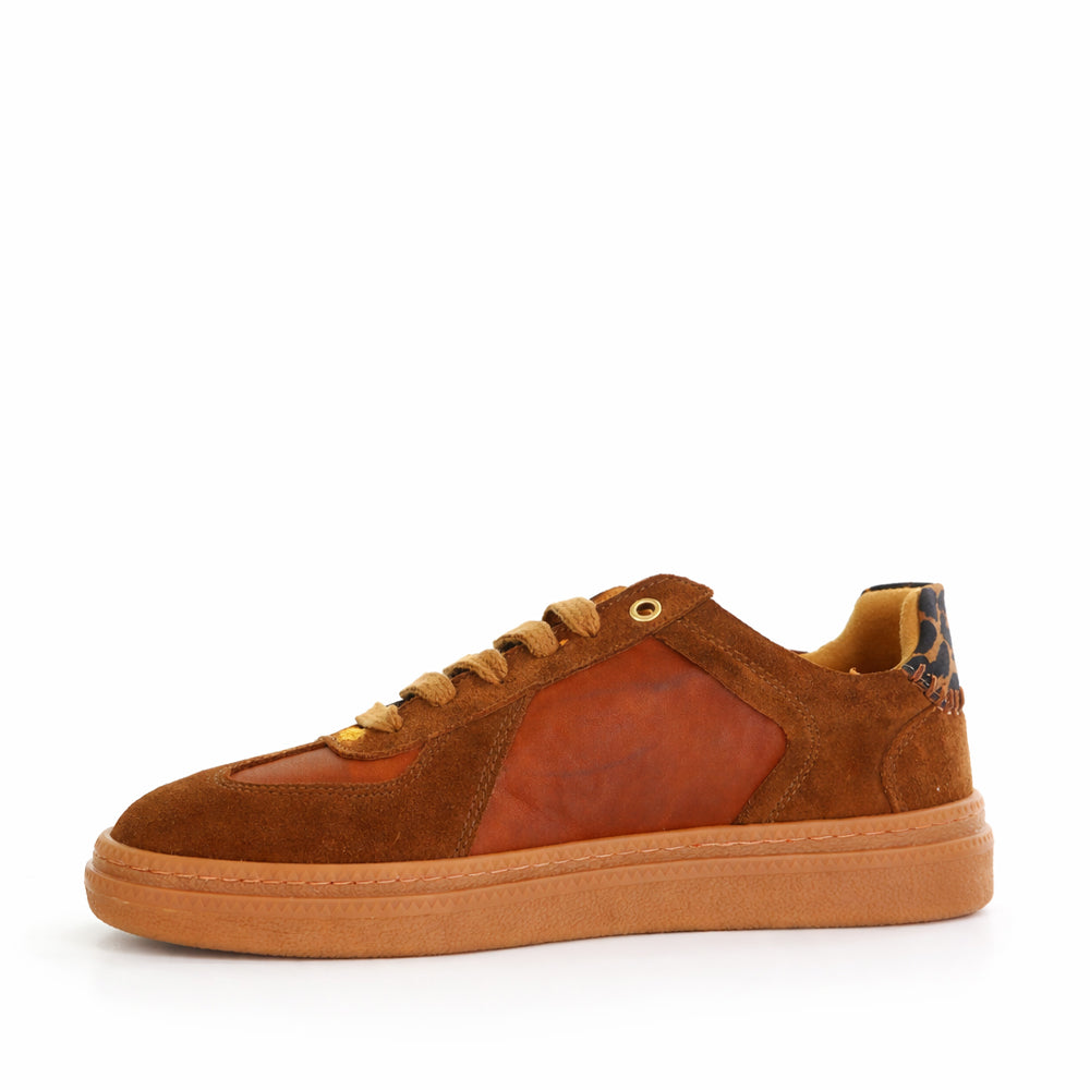 CABELLO ESLYN TAN sneakers featuring a sleek tan design, stylish laces, and a comfortable sole for casual wear.