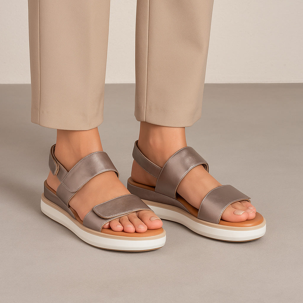 LE SANSA HOLLY CHAMPAGNE Women Sandals - Zeke Collection NZ