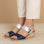 LE SANSA EVITA NAVY SILVER Women Sandals - Zeke Collection NZ