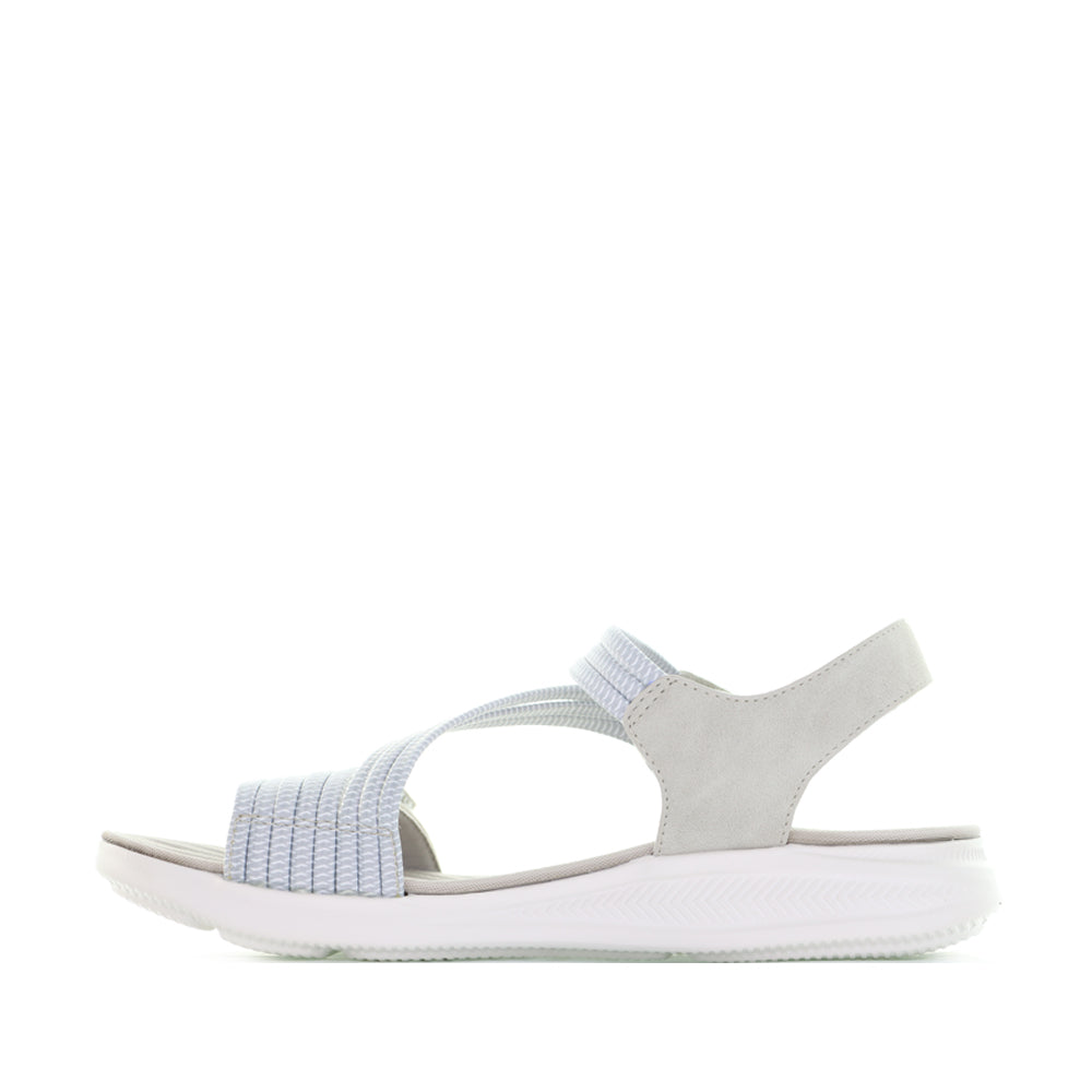 CC Resorts Florri LT Grey Multi sandals with strappy design and cushioned soles, perfect for casual summer wear.