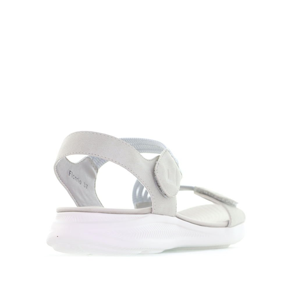 CC Resorts Florri LT Grey Multi sandals with braided straps and flat soles, stylish and comfortable for casual wear.
