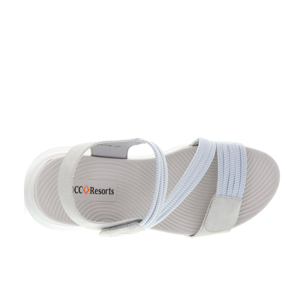 CC Resorts Florri LT Grey Multi sandals showing stylish strappy design and multi-colored straps on a flat surface.