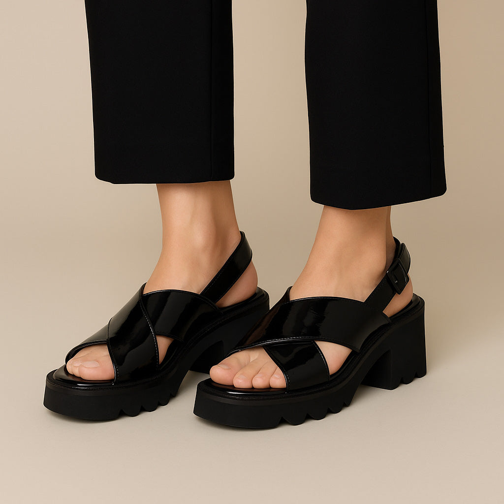 LE SANSA FRANCE BLACK Women Sandals - Zeke Collection NZ