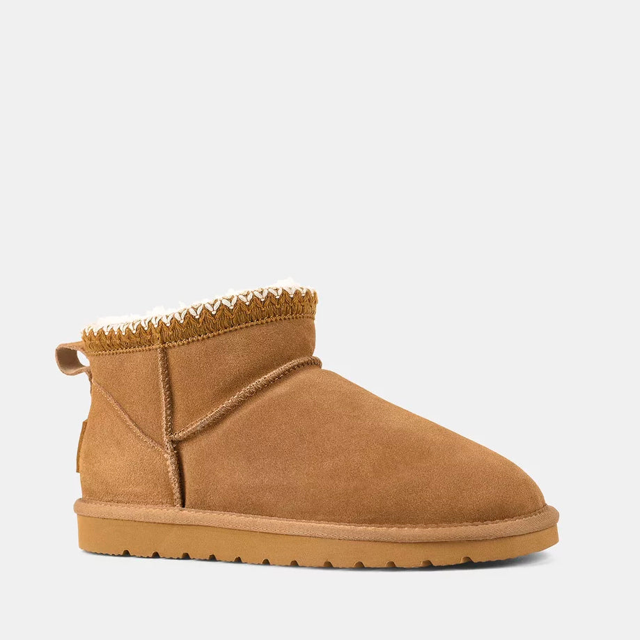 HUSH PUPPIES FUZZY CHESTNUT SUEDE - Women slippers - Collective Shoes 