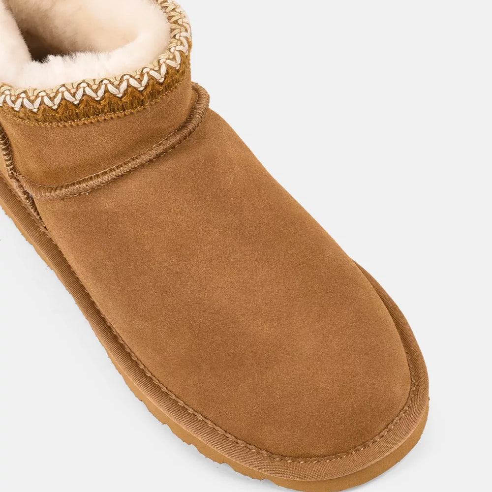 HUSH PUPPIES FUZZY CHESTNUT SUEDE - Women slippers - Collective Shoes 