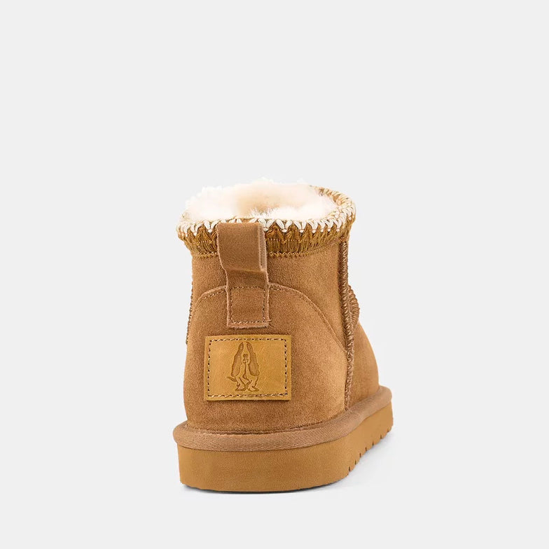 HUSH PUPPIES FUZZY CHESTNUT SUEDE - Women slippers - Collective Shoes 