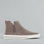 LE SANSA Intro Taupe boots featuring a sleek leather upper, rounded toe, and low block heel, perfect for casual and stylish wear.
