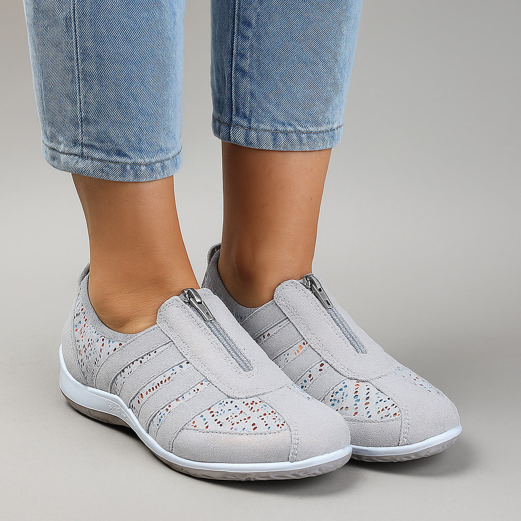 CC Resorts Jada grey multi casuals featuring a stylish stone pattern and comfortable design, perfect for everyday wear.