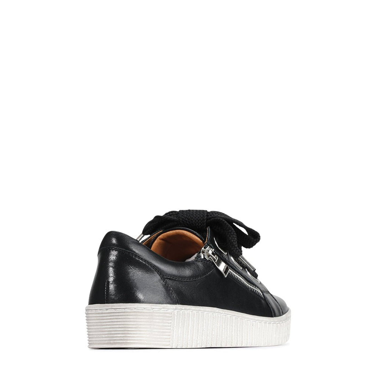 Eos Jovi Black sneakers with sleek black design, classic lace-up style, and comfortable sole, perfect for casual wear.
