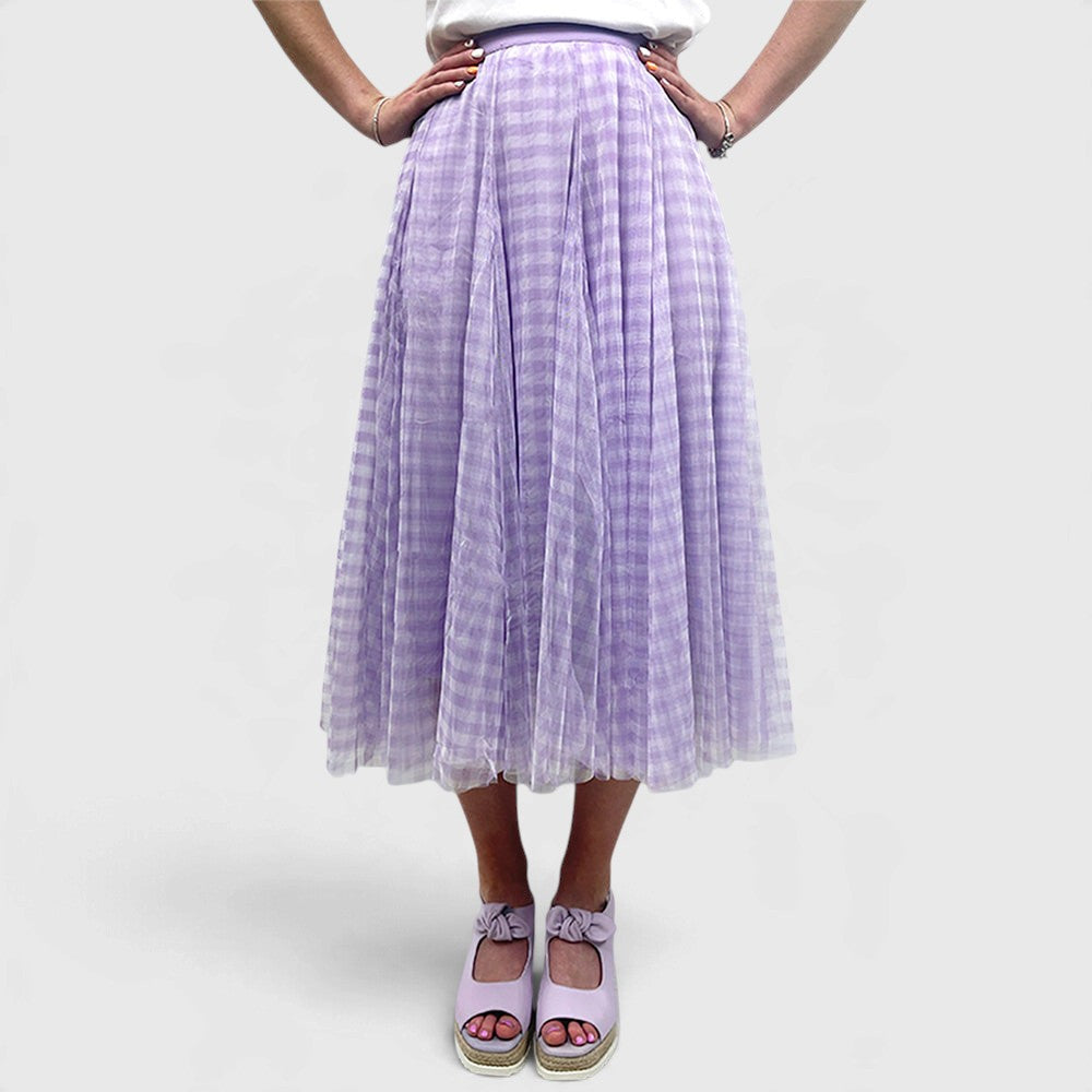 MINX SWAN LAKE TULLE SKIRT LILAC GINGHAM