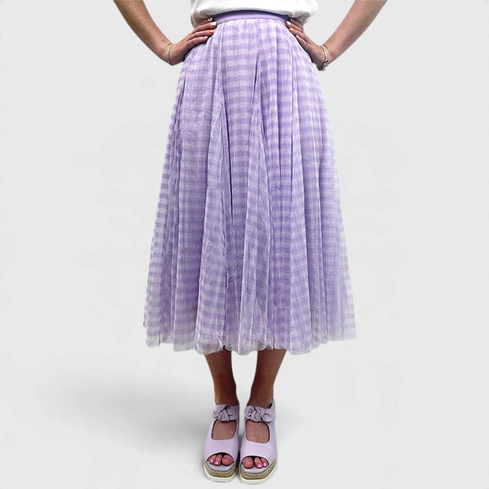 MINX SWAN LAKE TULLE SKIRT LILAC GINGHAM