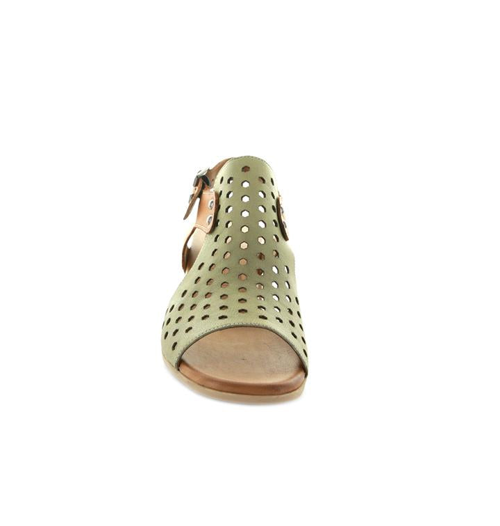 Le Sansa Lesansa Doha khaki tan sandals with open toes and ankle straps, showcasing a casual, stylish footwear design.