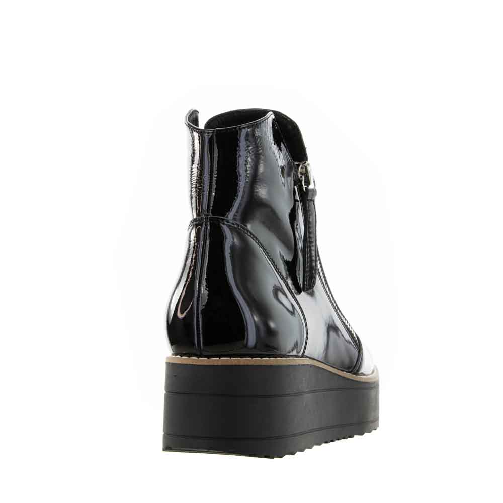TOP END NENE BLACK PATENT Women Boots - Zeke Collection NZ