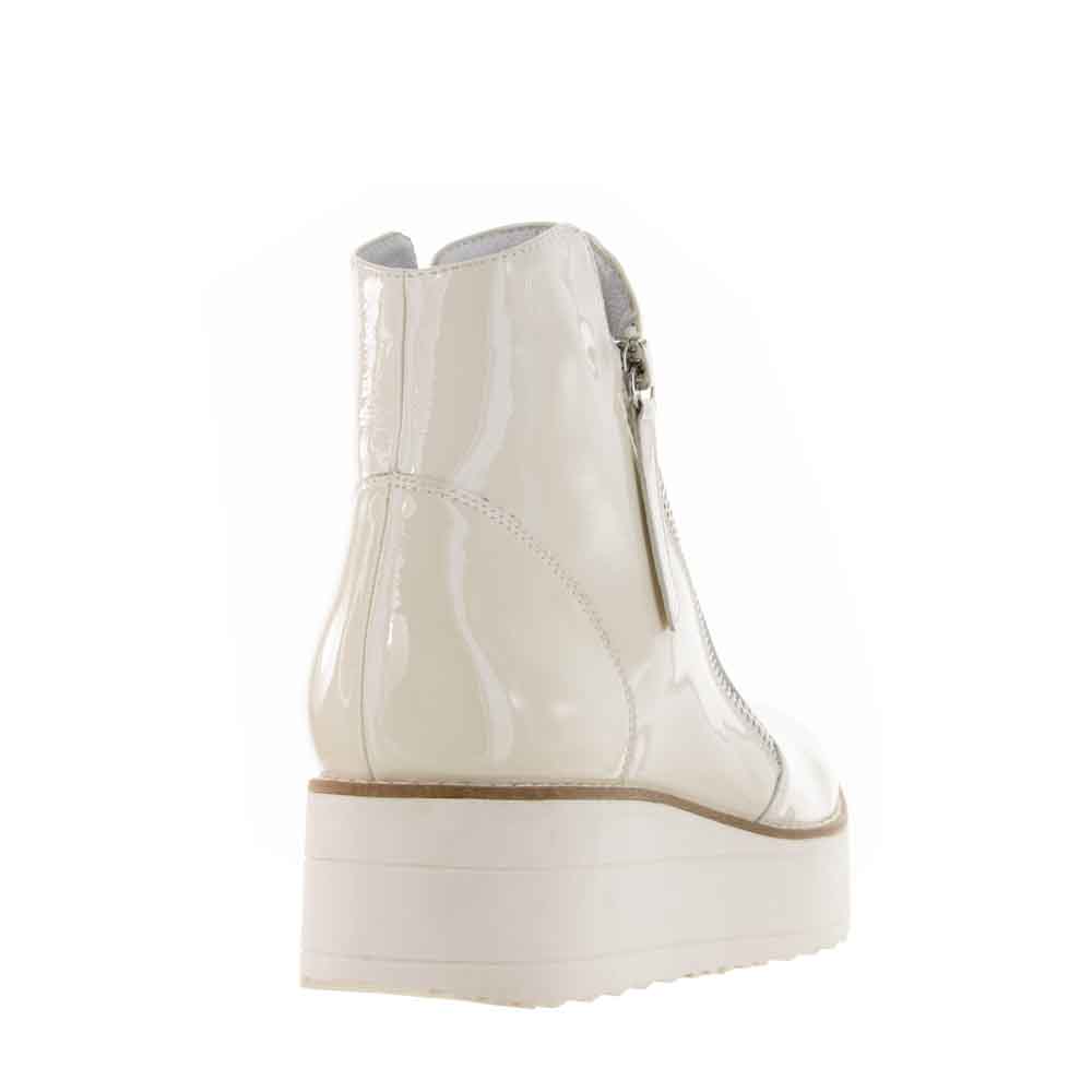 TOP END NENE IVORY PATENT Women Boots - Zeke Collection NZ