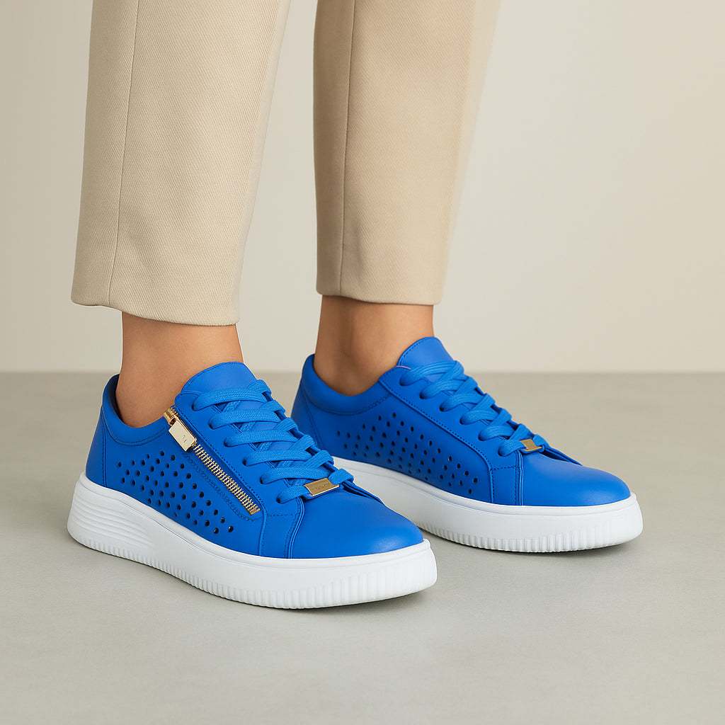 Naked Arches Noble Royal Blue sneakers with sleek design and vibrant royal blue color, featuring comfortable athletic footwear.