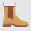 LOS CABOS Amelia Polenta Boots featuring a stylish pea-colored leather upper and ankle-high design.