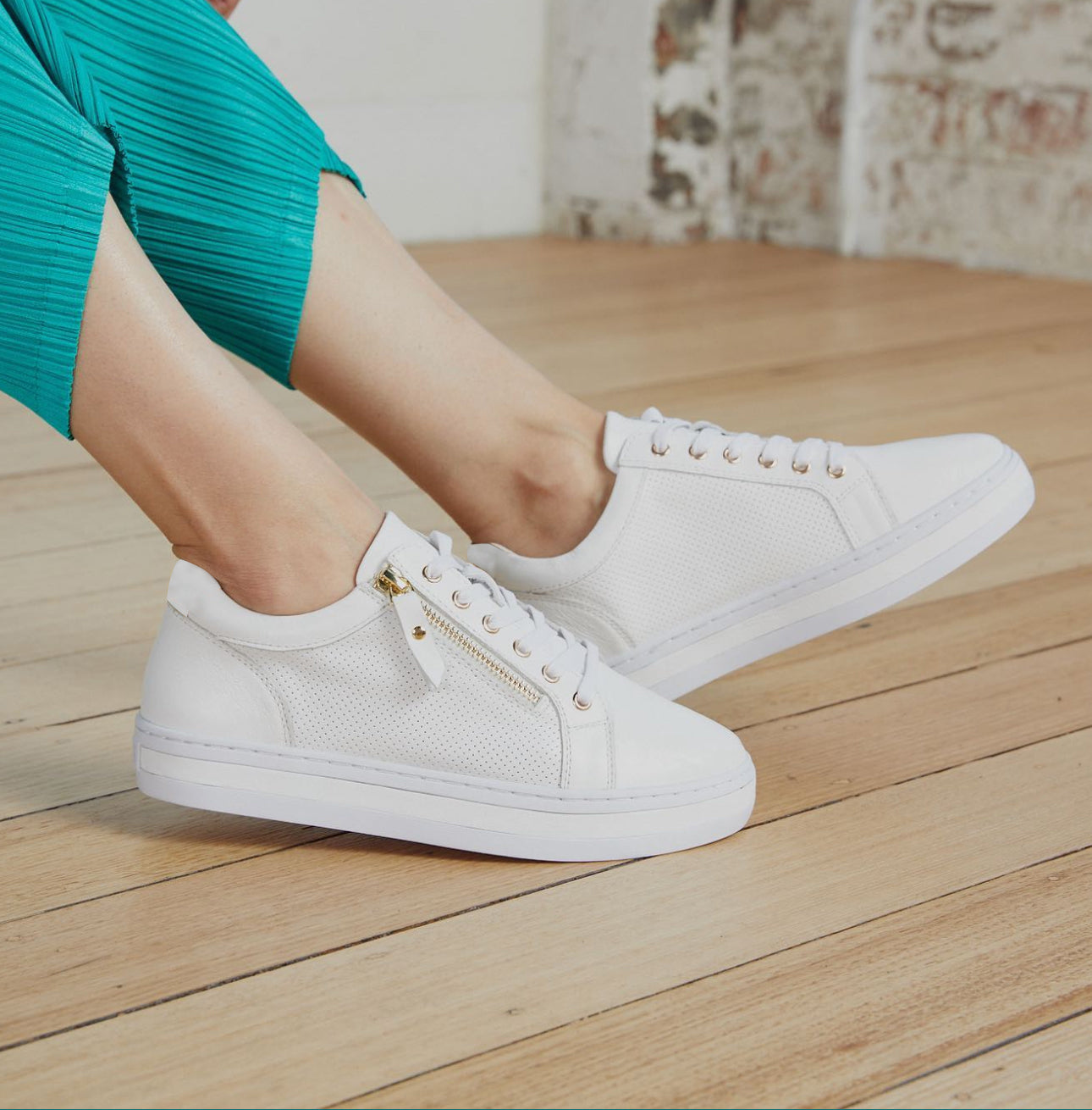 ALFIE &amp; EVIE PINNET WHITE Women Sneakers - Zeke Collection NZ