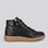 Black Cabello Reagan boots with sleek leather design and pointed toes, showcasing stylish footwear for women.