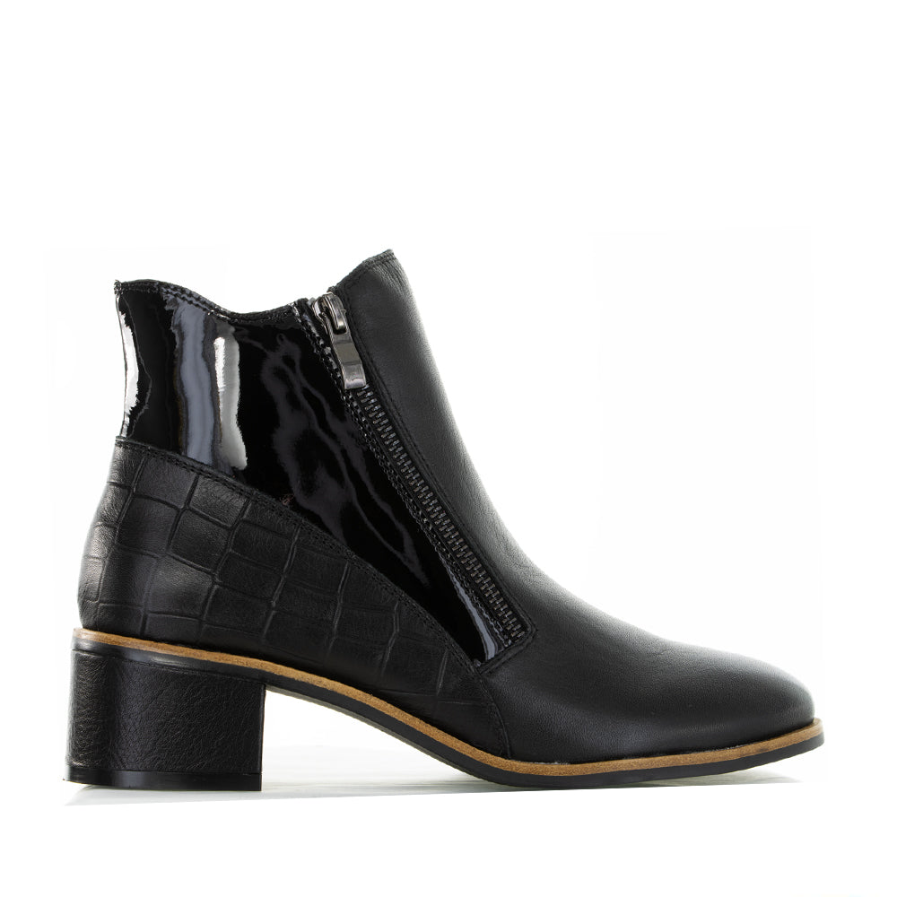 LESANSA REFINE BLACK Women Boots - Zeke Collection NZ