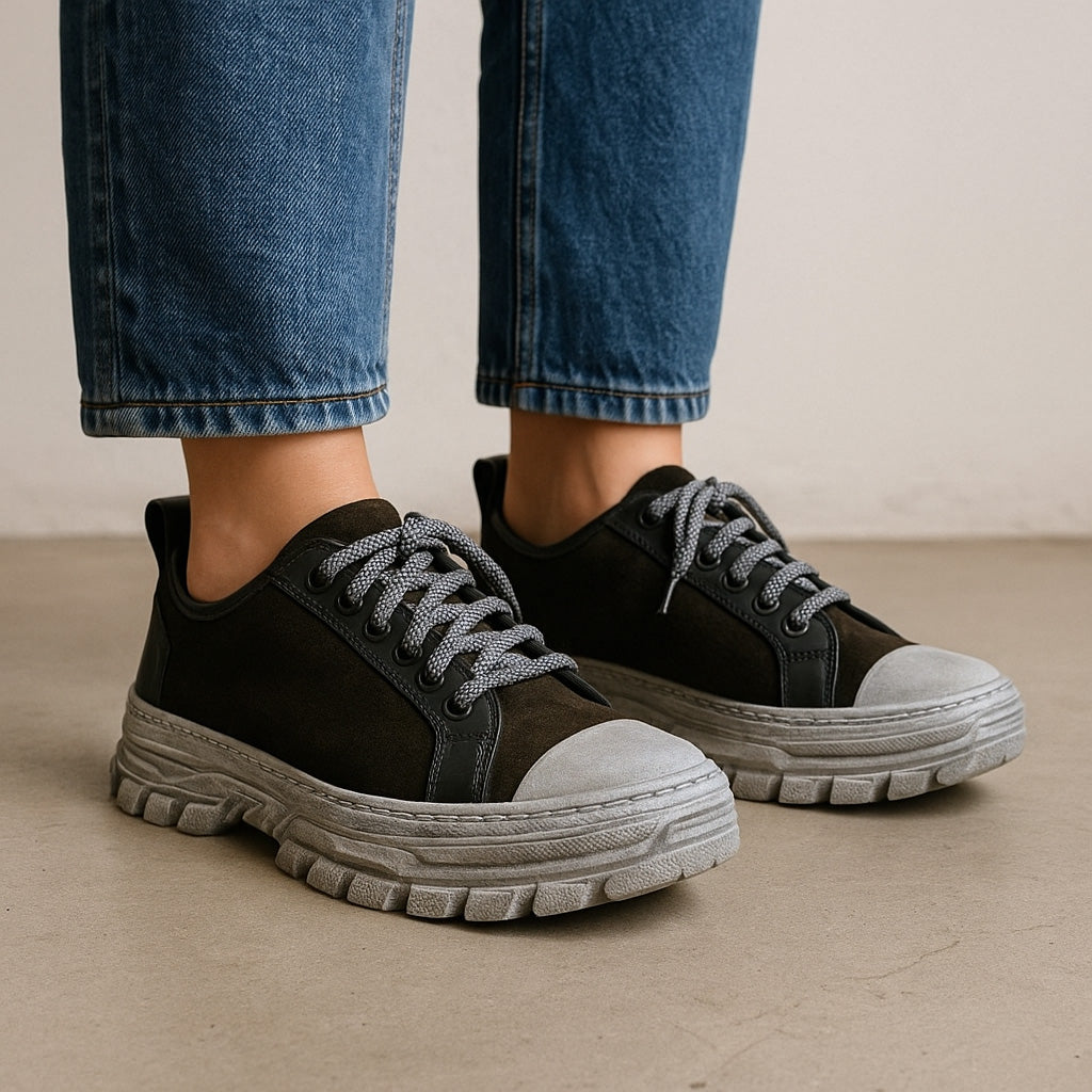 Le Sansa Rocky Forest Green sneakers featuring a stylish forest green design and casual athletic style.