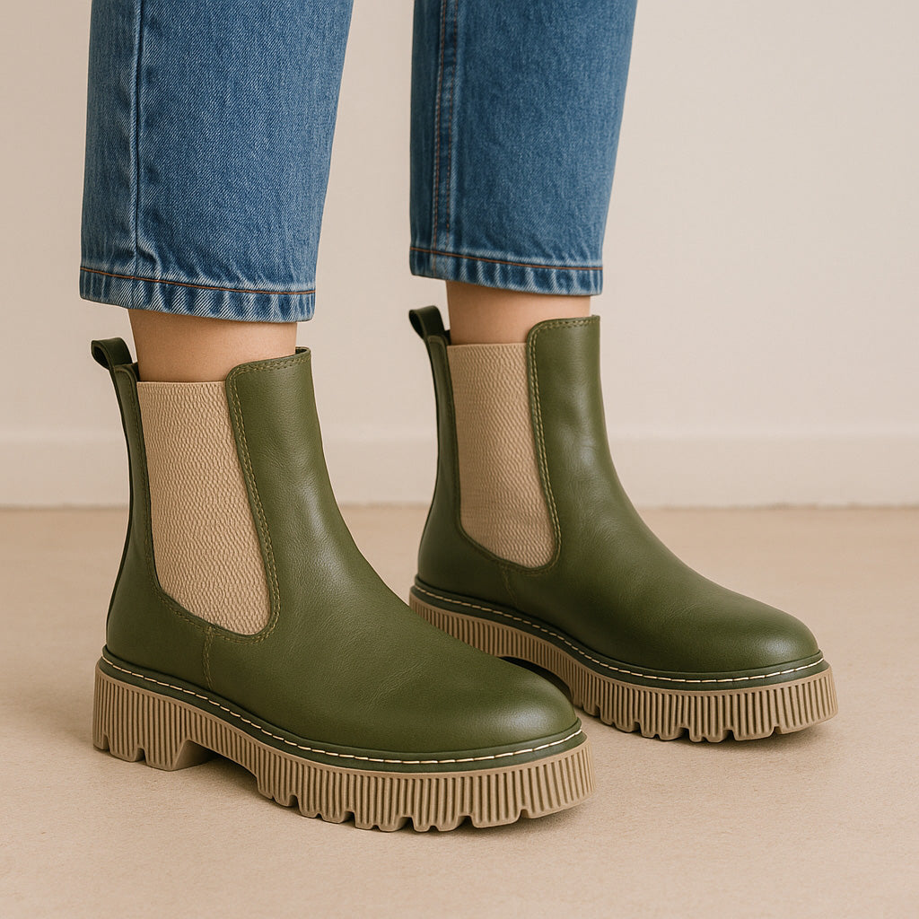 LESANSA ROSE OLIVE Women Boots - Zeke Collection NZ