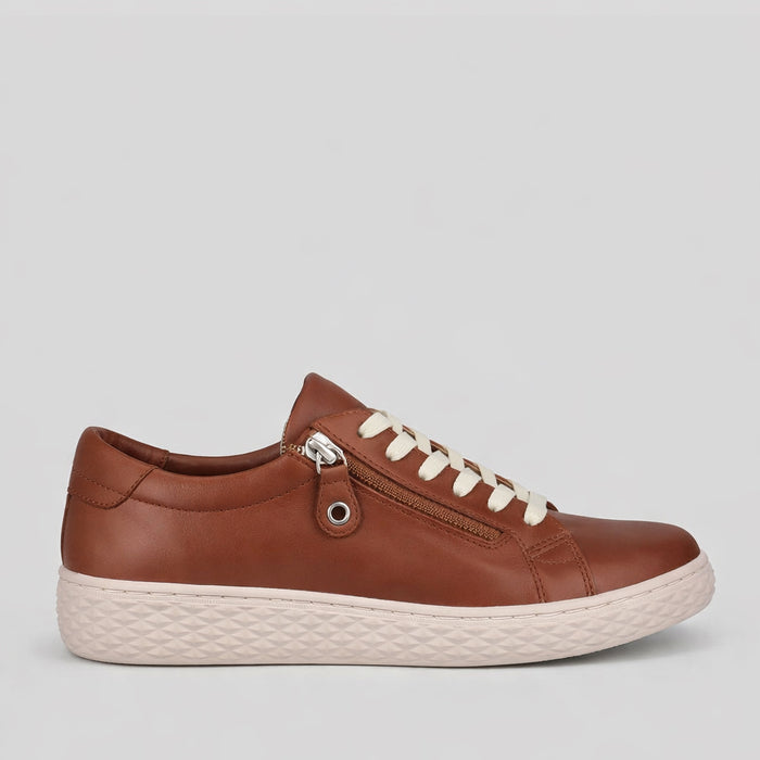 Pair of Cabello CABELLO ROSE TAN sneakers with tan and rose accents, featuring stylish lace-up design and trendy casual look.