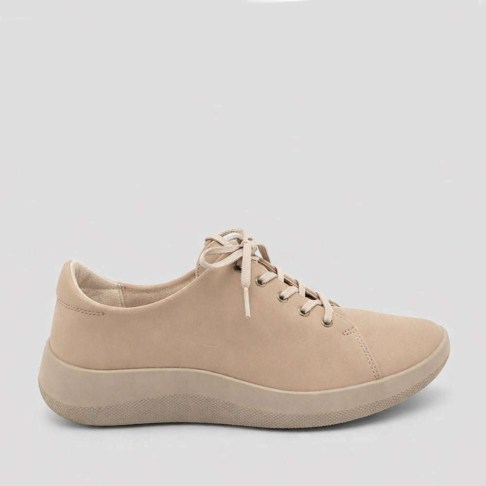 Arcopedico Daintree taupe sneakers with breathable fabric and comfortable design, ideal for casual wear.